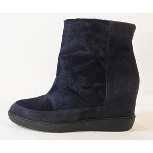 Vince Hidden Wedge High Heel Pull On Ankle Bootie